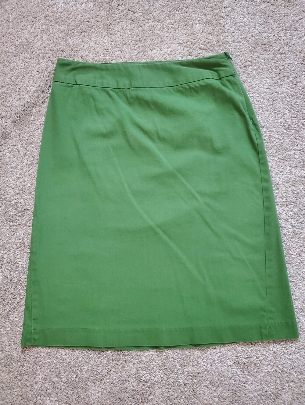 Vintage Jacob Green Cotton Blend Pencil Knee Length Skirt